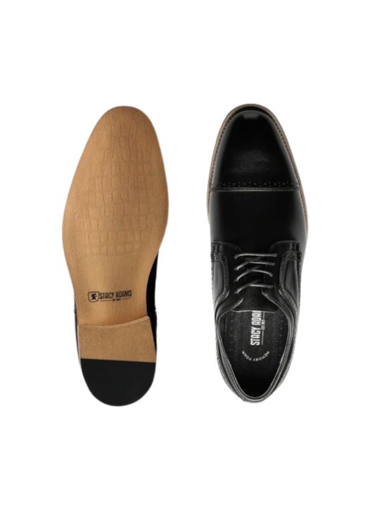Stacy Adams Men’s Dickinson Cap Toe Oxford - Black / Noir Leather | Wide main image 5